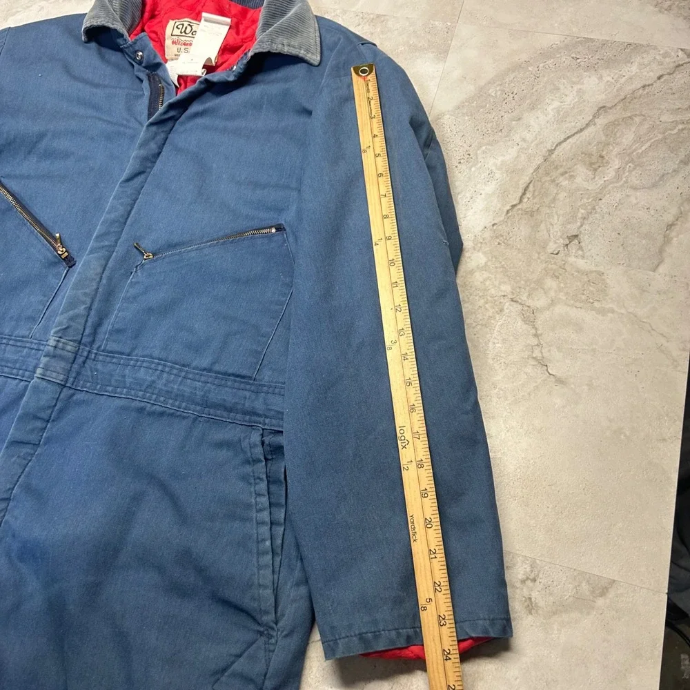Walls Blizzard-Pruf Insulated Coveralls Blue Mens XL Regular Vintage USA Made